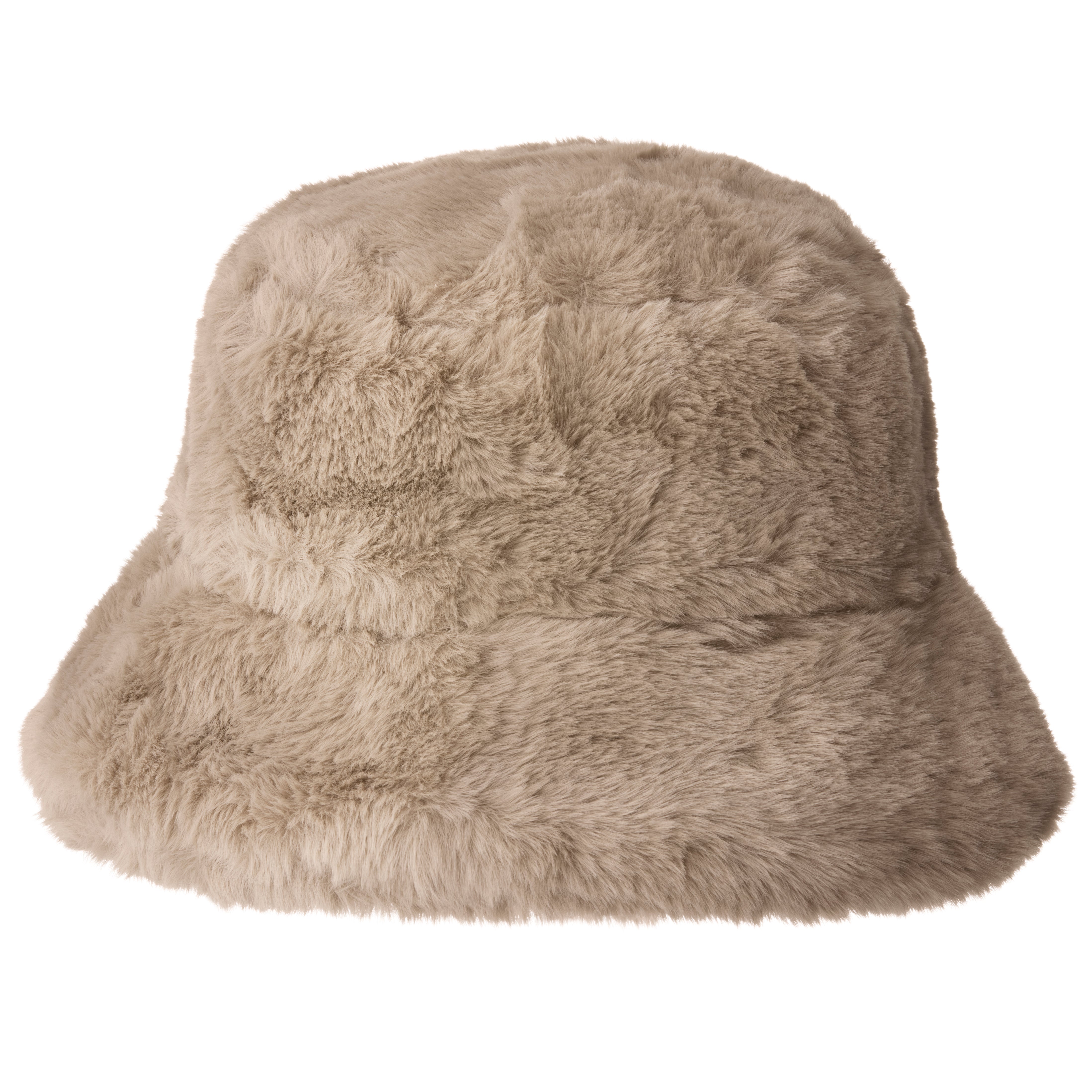 Faux Fur bøllehat - brun